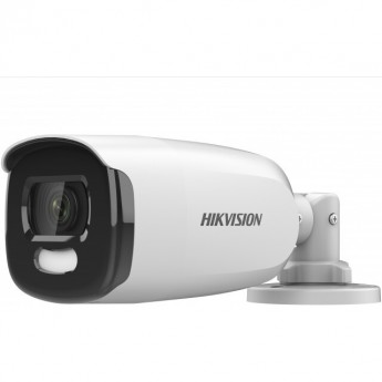 5Мп уличная цилиндрическая HD-TVI камера с LED подсветкой до 40м и технологией ColorVu HIKVISION DS-2CE12HFT-F