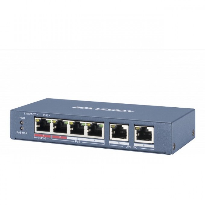 Коммутатор HIKVISION DS-3E0106HP-E Коммутатор HIKVISION DS-3E0106HP-E